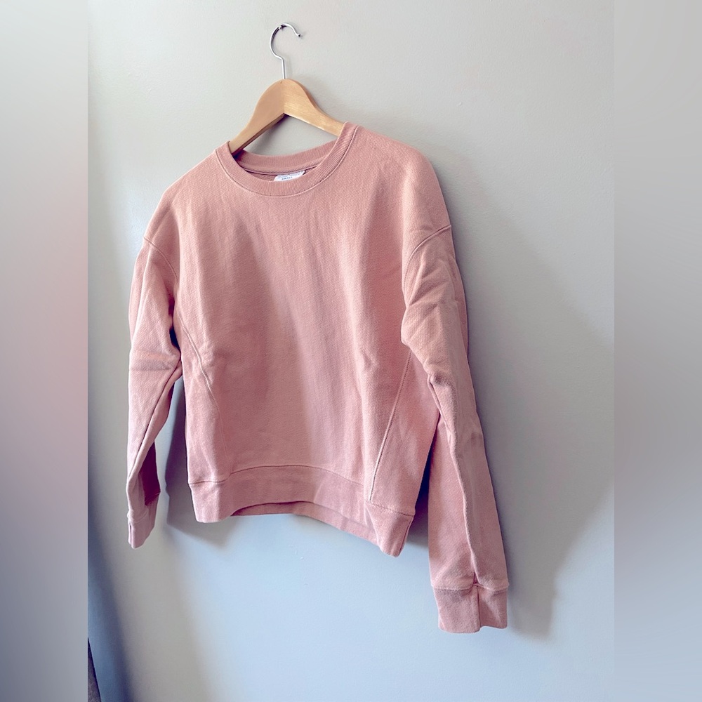 Champion peach/pink women’s reverse weave pullover sweatshirt - sz S